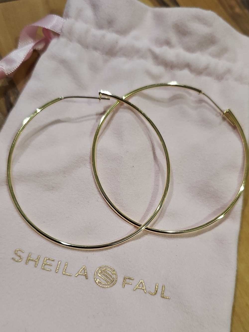 Sheila Fajl Gold Hoop Earrings - Classic Large Gold Hoops